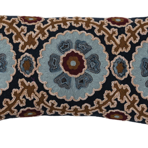 Embroidered Lumbar Pillow